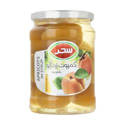 کمپوت زردآلو شیشه 660 گرمی سحر