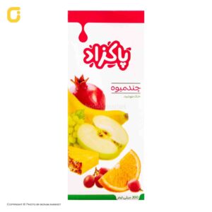 آبمیوه چند میوه پاکزاد حجم 200 میلی لیتری